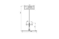Stojak na bagażniki rowerowe na hak holowniczy INTER PACK stojak na 2 bagażniki 1368mm 800mm