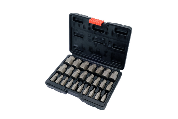 Wykrętaki do uszkodzonych śrub wewnętrznych YATO YT-06034 3-23mm 25el.