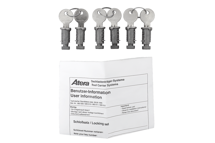 Zestaw zamków i kluczy Atera (6 szt. + 2 klucze) 083011