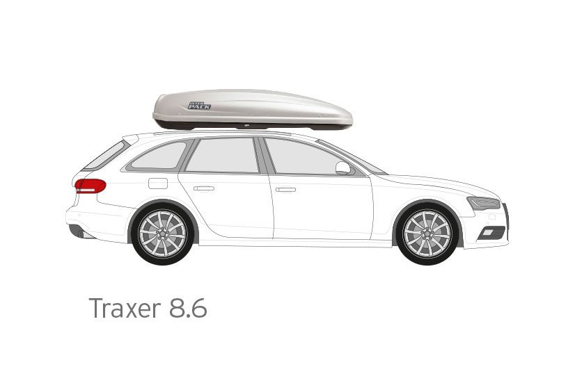 Box dachowy Inter Pack Traxer 8.6 srebrny mat