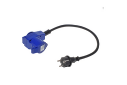 Adapter z wtyczką Schuko do złącza kątowego CEE + gniazda Schuko Proplus 373528 kabel 40cm