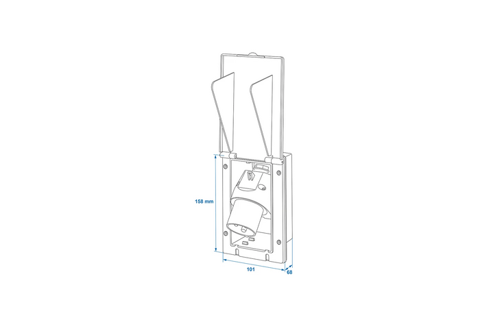 Gniazdo zasilania CEE ProPlus 373505 ścienne zewnętrzne 160×100mm