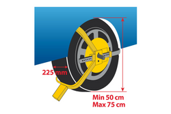 Blokada koła LAMPA WHEEL CLAMP zabezpieczenie antykradzieżowe do kół 13–18"