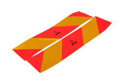Naklejki nalepki odblaskowe krótkie HERMON tablice wyróżniające pojazdy ciężkie 565x132mm lewa+prawa