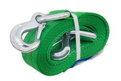 Linka holownicza z hakami HILLS pas holowniczy 5m/60mm/6t zielony