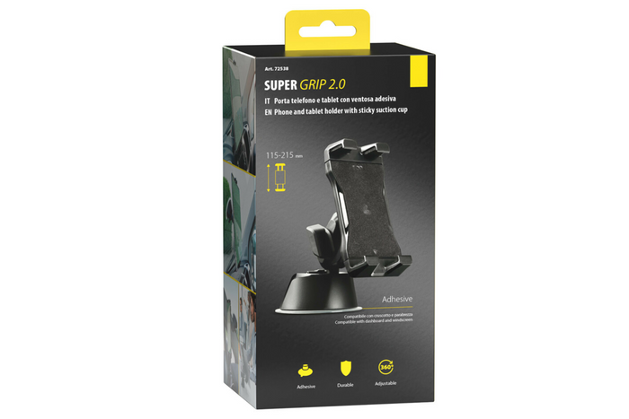 Uchwyt na telefon/tablet LAMPA Super Grip z samoprzylepną przyssawką