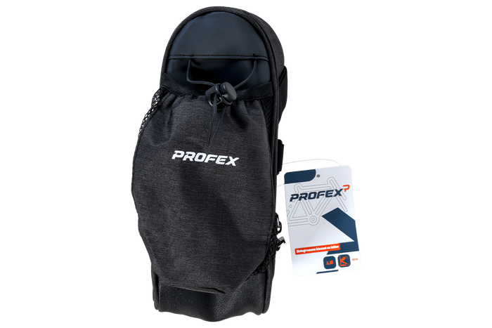 Torba pod siodełko rowerowe z kieszenią na bidon PROFEX 82318 Long Black Lux