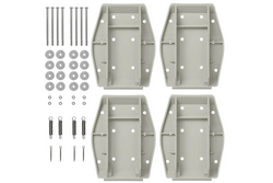 Zestaw czterech podkładek pod podpory stabilizujące przyczepę ProPlus 361519 stopy ze sprężyną 20,5x27,5cm