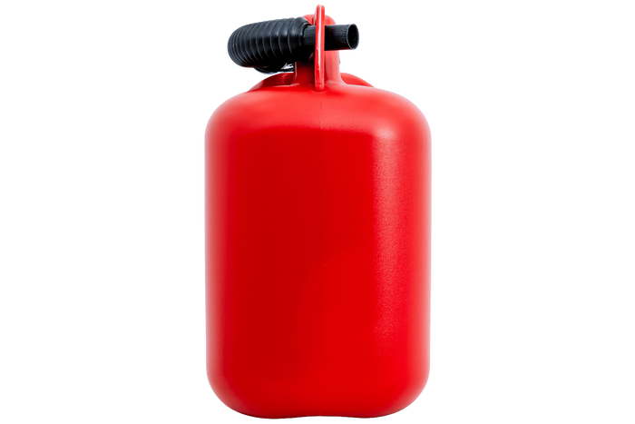 Kanister plastikowy 10L HERMON z lejkiem, czerwony