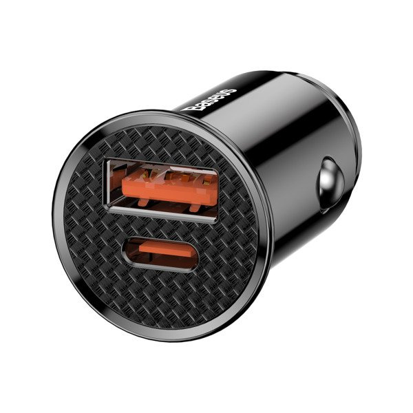 Ładowarka samochodowa BASEUS Circular Plastic USB-A, USB-C 30W