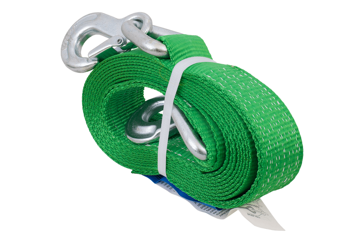 Linka holownicza z hakami HILLS pas holowniczy 5m/60mm/6t zielony