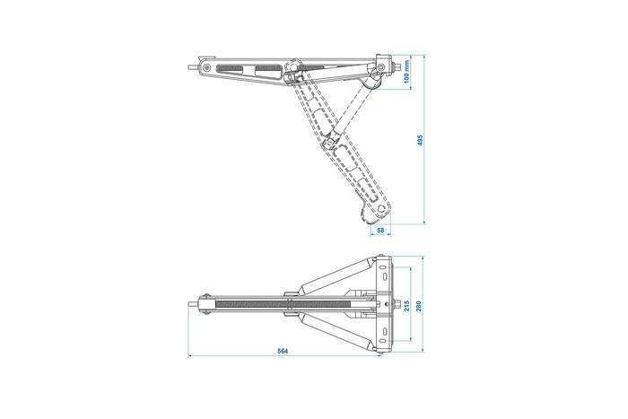 Podpora wysuwana narożna ProPlus 361504 stabilizator do przyczepy lawety 750kg 495mm