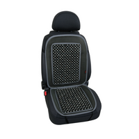 Poduszka na siedzenie z drewnianych koralików LAMPA Evoluzione szara, mata na fotel samochodowy