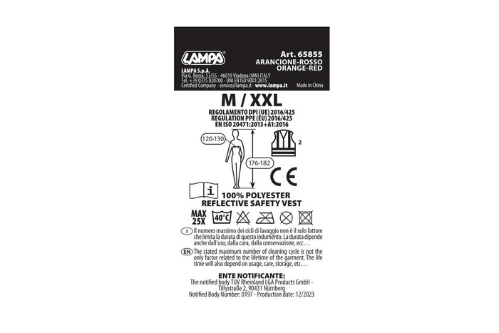 Kamizelka odblaskowa LAMPA Life-Vest uniwersalna M-XXL