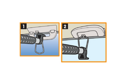 Drążek samochodowy na ubrania LAMPA rozsuwany wieszak 90-160cm