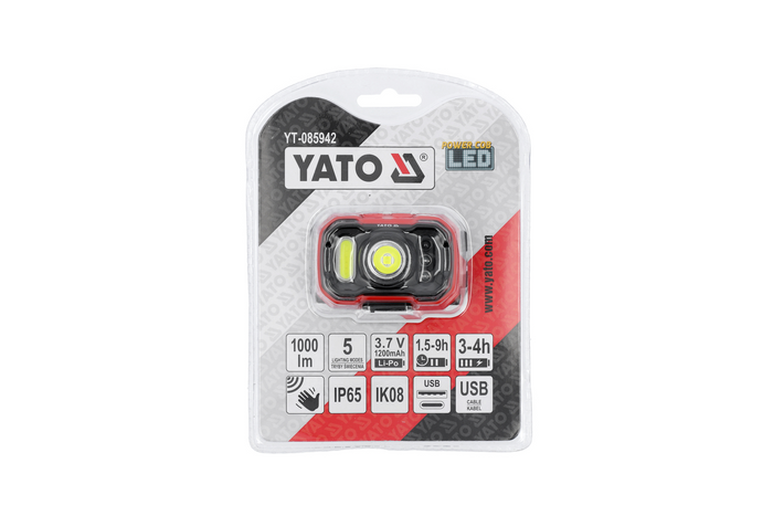 Latarka czołowa YATO YT-085942 LED czujnik ruchu 1000lm