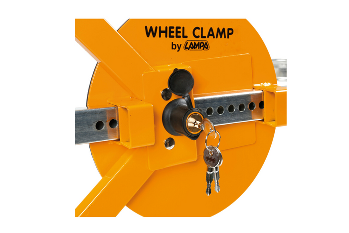Blokada koła LAMPA WHEEL CLAMP zabezpieczenie antykradzieżowe do kół 13–18"