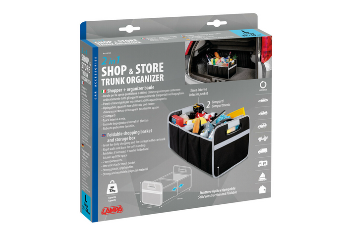 Kosz na zakupy LAMPA Shop&Store L składany pojemnik do przechowywania 50x33cm