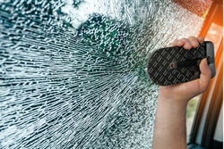 Stopień drzwiowy LAMPA z młotkiem bezpieczeństwa