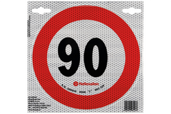 Naklejka nalepka odblaskowa LAMPA ograniczenie prędkości do 90 km/h znak B-33