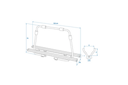 Bagażnik rowerowy na dyszel przyczepy ProPlus 330242BL bagażnik na 2 rowery 40kg