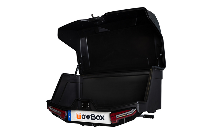 Towbox Alpha urban black - box bagażowy montowany na hak