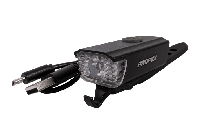 Przednia lampka rowerowa PROFEX 82004 Pro Alu Li-Pol USB