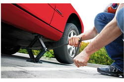 Podnośnik trapezowy LAMPA lewarek samochodowy 2T