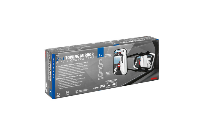 Lusterko do holowania LAMPA uniwersalne z płaską i wypukłą soczewką