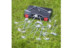 Zestaw wkręcanych szpilek do namiotu ProPlus 365014 metalowe śledzie z haczykiem 20x20cm