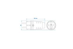 Wtyczka Schuko ProPlus 373570 ze stykiem ochronnym 16A 230V