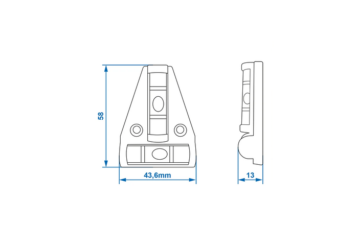 Poziomica krzyżowa z magnesem ProPlus 341215 poziomica typu T 58x43,6mm