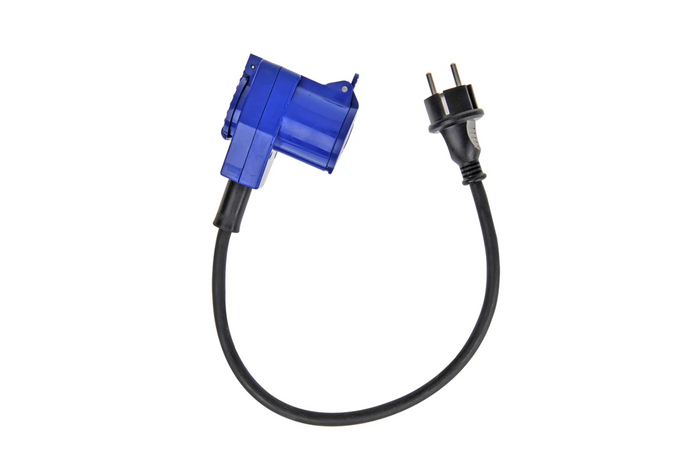 Adapter z wtyczką Schuko do złącza kątowego CEE + gniazda Schuko Proplus 373528 kabel 40cm