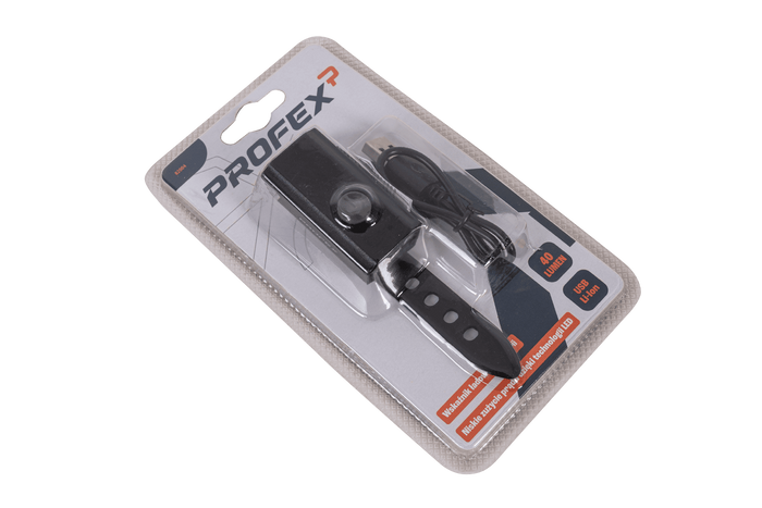 Przednia lampka rowerowa PROFEX 82004 Pro Alu Li-Pol USB
