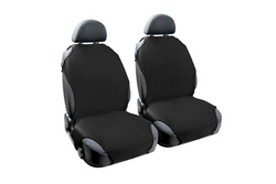 Komplet pokrowców na fotele samochodowe LAMPA T-shirt czarne, na przednie siedzenia