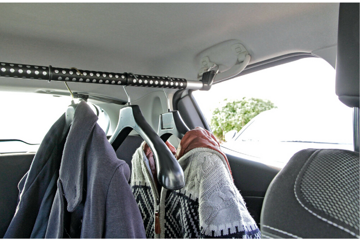 Drążek samochodowy na ubrania LAMPA rozsuwany wieszak 90-160cm