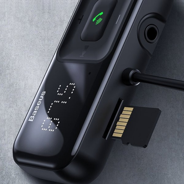Transmiter FM BASEUS T typed S-16 bluetooth 5.0 MP3 + ładowarka samochodowa 2x USB