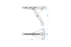 Podpora wysuwana narożna ProPlus 361504 stabilizator do przyczepy lawety 750kg 495mm