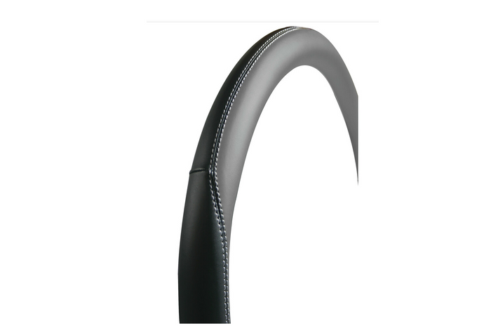 Pokrowiec na kierownicę LAMPA CLUB 37-39cm szaro-czarny