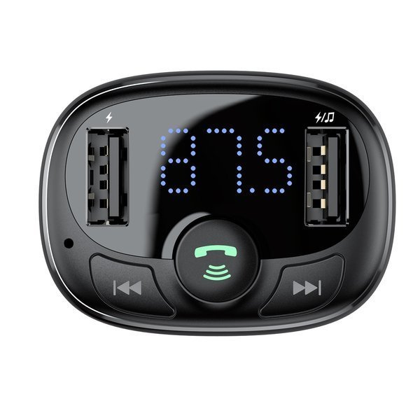 Transmiter BASEUS T typed FM bluetooth 4.2 MP3 + ładowarka samochodowa 2x USB 3.4A