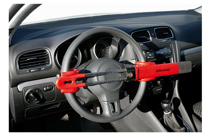 Blokada kierownicy LAMPA Dura Block zabezpieczenie antykradzieżowe do samochodu