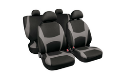 Komplet pokrowców na fotele samochodowe LAMPA Capri czarno/szare, na przednie i tylne siedzenia