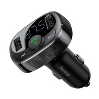 Transmiter BASEUS T typed FM bluetooth 4.2 MP3 + ładowarka samochodowa 2x USB 3.4A