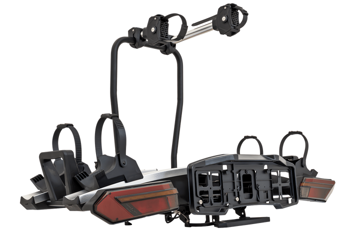 Inter Pack Velox 2 LED - składany bagażnik rowerowy na hak na 2 rowery ze światłami LED