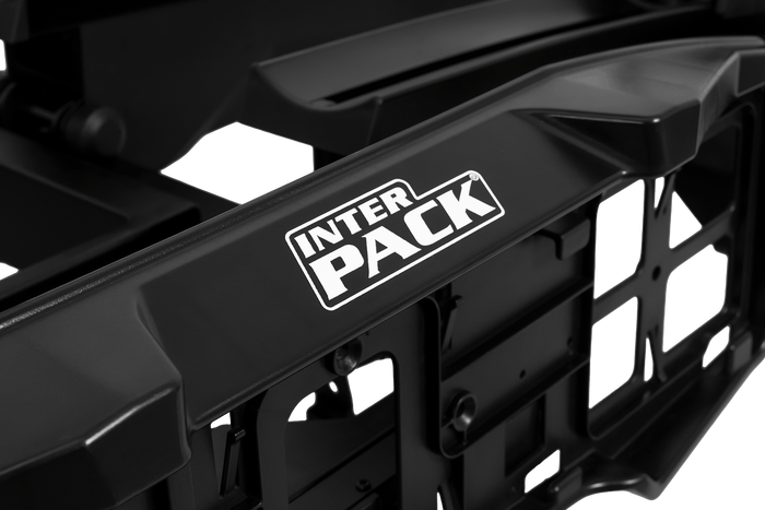 Inter Pack Velox 2 LED - składany bagażnik rowerowy na hak na 2 rowery ze światłami LED (czarny)