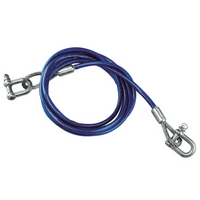 Linka holownicza z szeklami LAMPA lina stalowa 3,5m/8mm/5t niebieska