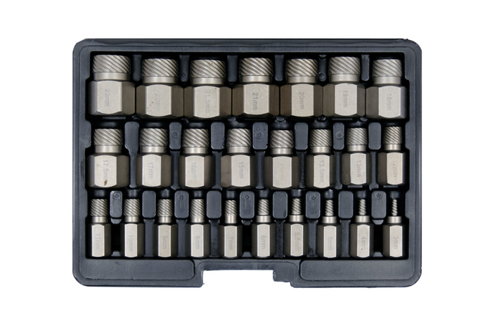 Wykrętaki do uszkodzonych śrub wewnętrznych YATO YT-06034 3-23mm 25el.