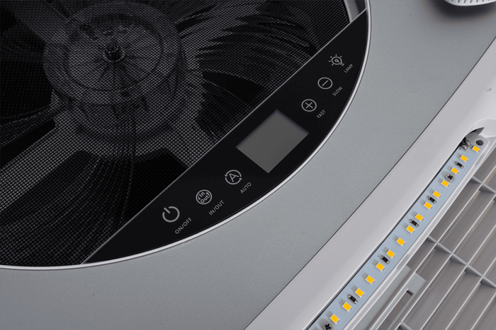 Wentylator dachowy automatyczny PUNDMANN PLUS FAN do kampera z oświetleniem, roletą 400×400mm