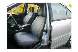 Komplet pokrowców na fotele samochodowe LAMPA Glamur szare, na przednie siedzenia