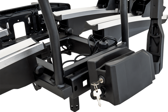 Inter Pack Velox 2 LED - składany bagażnik rowerowy na hak na 2 rowery ze światłami LED